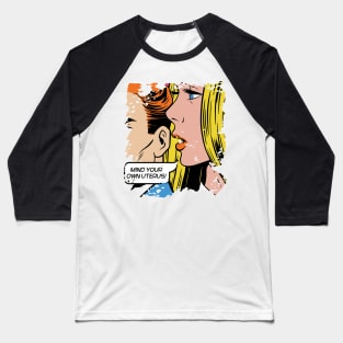 Mind Your Own Uterus // Vintage Pop Art // Women's Rights Baseball T-Shirt